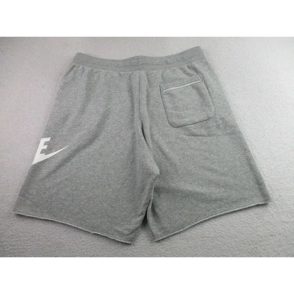 Nike Shorts Mens XL Gray Fleece Drawstring‎ Athletic Big Logo Spell Out Casual